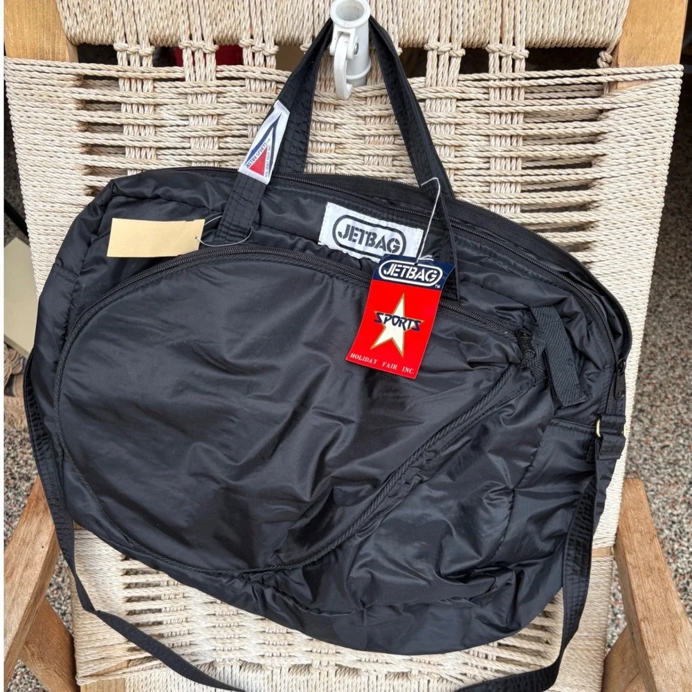 Jetbag Sports Vintage Black Nylon Duffel Bag NWT vintage 90s Weekender
